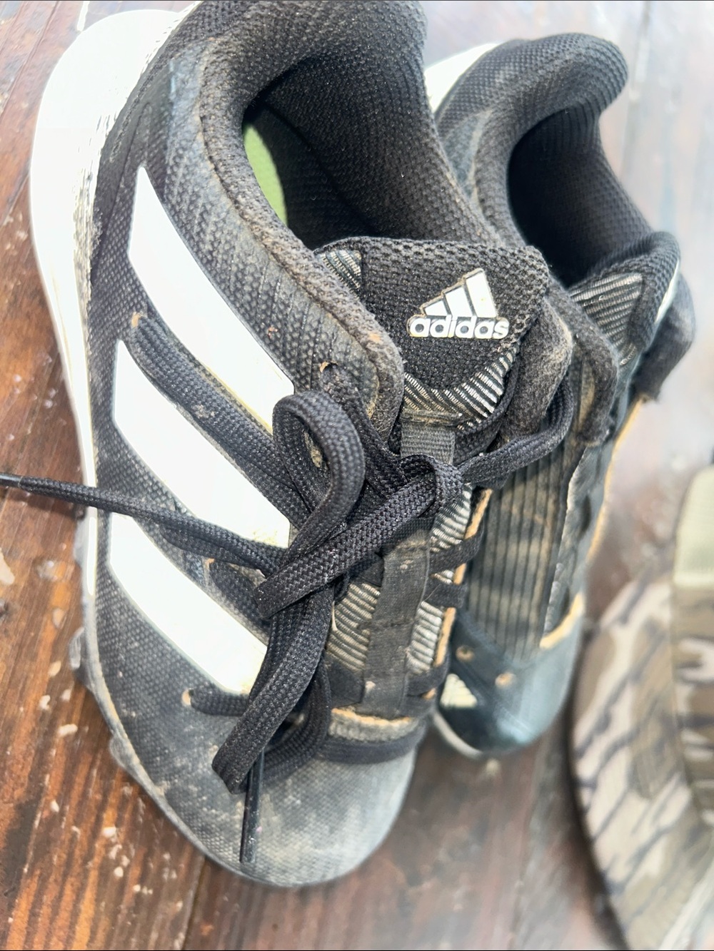 adidas Kids Black and White Lace-Up Sneakers